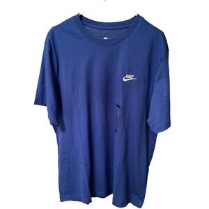 Nike Sportswear Club Mens T-Shirt Game Royal Blue Embroidered Logo AR4997-480 XL